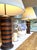 Turned Wood Barrel Form Table Lamps With Shades, Set of 2 For Sale - Image 13 of 18