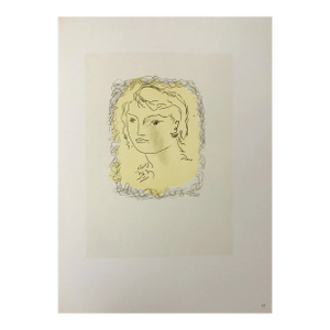 Georges Braque Lithograph P57 Tete De Jeune Fille 1963