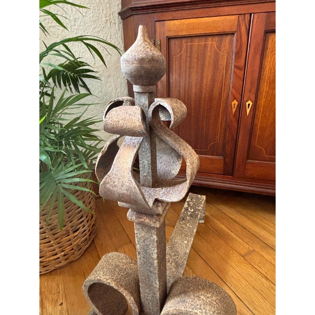 Early 19th Century Early 19th Century French Forged Iron Andirons - A Pair For Sale - Image 5 of 12