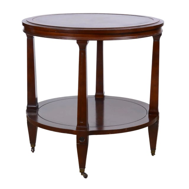 Early 20th Century Leather Topped Mahogany Side Table For Sale - Image 5 of 9