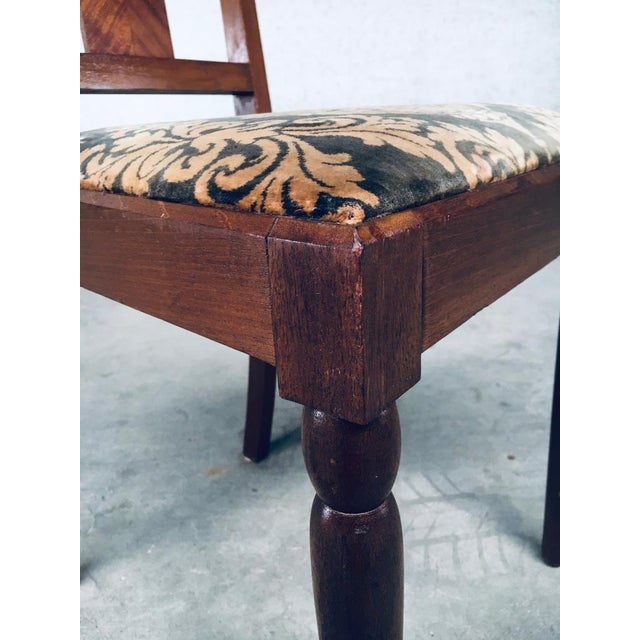 Vintage Dutch Modern Haagsche or Amsterdam School Design Dining Chair, made in the Netherlands 1930's. Arts & crafts...