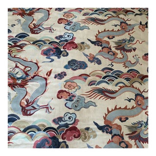 Carlton V Puff Hand Printed Linen Fabric- 3 Yards For Sale