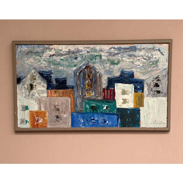 Kai Nielsen, Houses, 1960s, Oil on Panel For Sale - Image 4 of 18