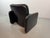 Black Leather Armchair by Titina Ammannati & Giampiero Vitelli for Brunati, Italy, 1970s For Sale - Image 4 of 11