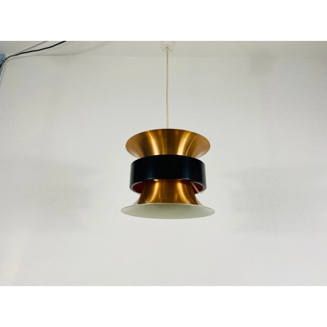 Danish Copper and Black Pendant Lamp, 1960s For Sale - Image 9 of 13