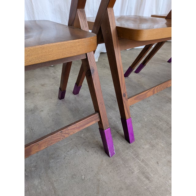 Vintage Wooden Chairs, 1970s, Set of 3 For Sale - Image 16 of 18