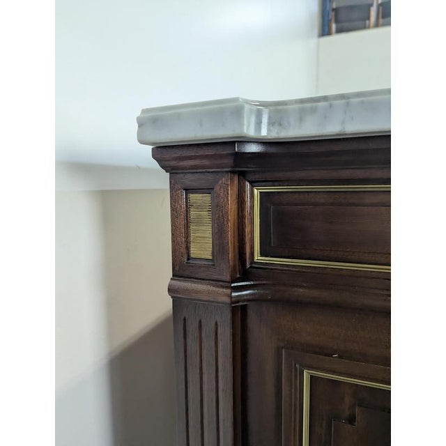 Wood Louis XVI Style Sideboard in Mahogany For Sale - Image 7 of 12