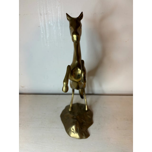 Mid 20th Century English Brass Horse For Sale - Image 5 of 6