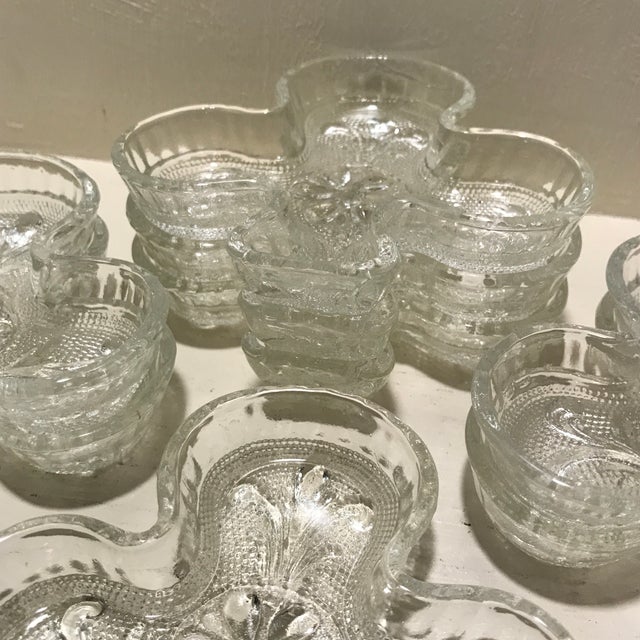 Vintage Tiara Club Pressed Glass Bridge Nut Dishes by Indiana Glassset