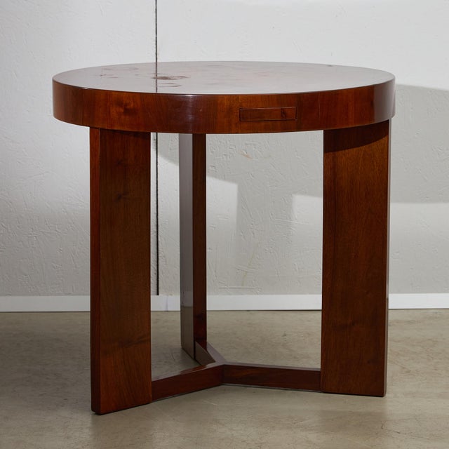 Art Deco Teakwood Pull Tabs Coffee Table For Sale - Image 3 of 18