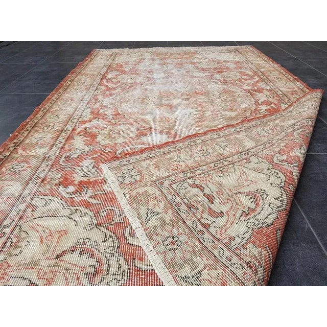 Turkish 1960s Vintage Turkish Handmade Rug-4’4’x7’3" For Sale - Image 3 of 11