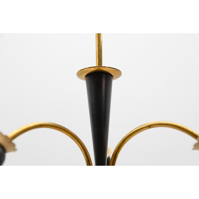 Mid-Century Modern Brass 3-Armed Sputnik Lamp, 1950s For Sale - Image 12 of 13