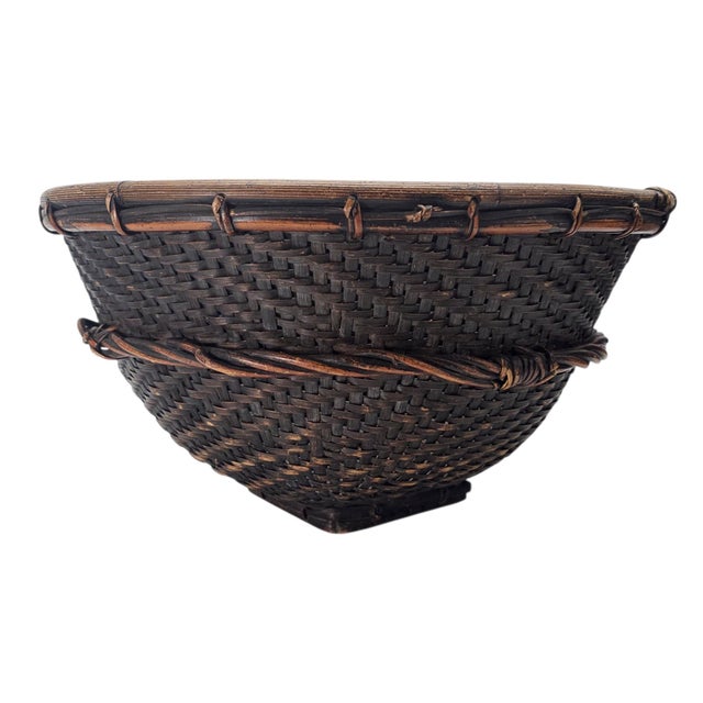Vintage Philippine Kalinga Tribe "Labba" Rice/Market Basket Centerpiece 18" For Sale - Image 4 of 12