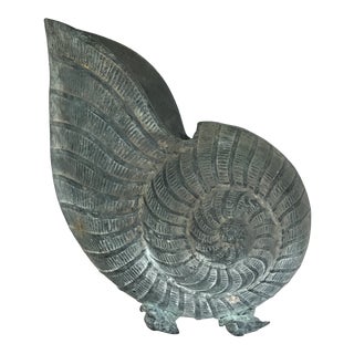 Zinc Nautilus Shell Planter For Sale