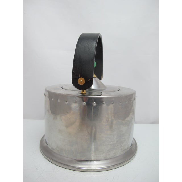 Late 20th Century Bodum Carsten Jorgensen Ottoni Green Finial Stainless 18/10 Stove Top Tea Kettle For Sale - Image 5 of 12