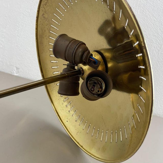 Round Brass Ceiling Light in the style of Gino Sarfatti, Italy, 1950s For Sale - Image 10 of 18