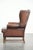 1990s English Cowhide Wing Armchair For Sale - Image 5 of 12