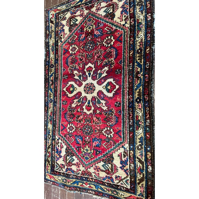 Antique Hamadan Rug, 2'4" X 4' #17602 as Is For Sale - Image 4 of 9