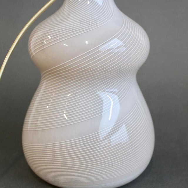 Glass Vintage Italian Murano Glass Table Lamp, 1970s For Sale - Image 7 of 13