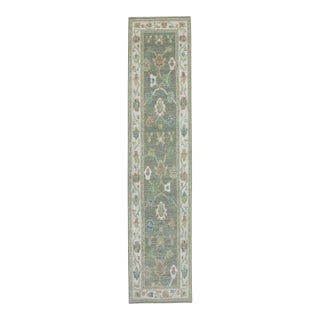 Turkish Oushak Runner Rug 2'9" x 12'5" #17778 For Sale