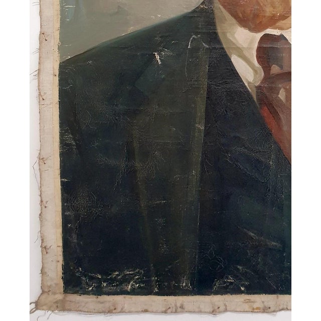 1970s Vladimir Lenin Portrait Painting, Original Soviet Socialist Art, Ukrainian Artist 96-79 For Sale - Image 5 of 6