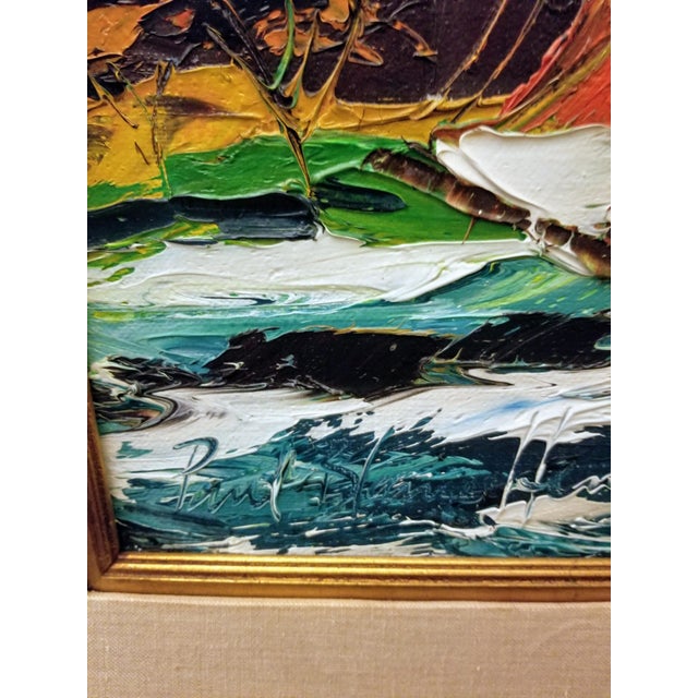 1970s Paul Blain Henrie California Mid Century Seascape Oil on Canvas For Sale - Image 5 of 8