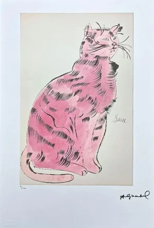 After Andy Warhol, Cat Sam Pink, 1980s, Lithograph