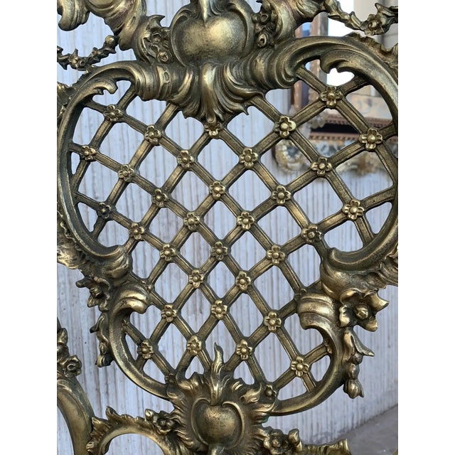 1930s French Louis XV Style Bronze Side Chairs - a Pair For Sale - Image 9 of 12
