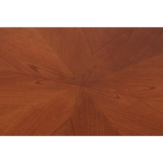 Ethan Allen Round Cherry Neoclassical Dining Room Table For Sale - Image 9 of 17