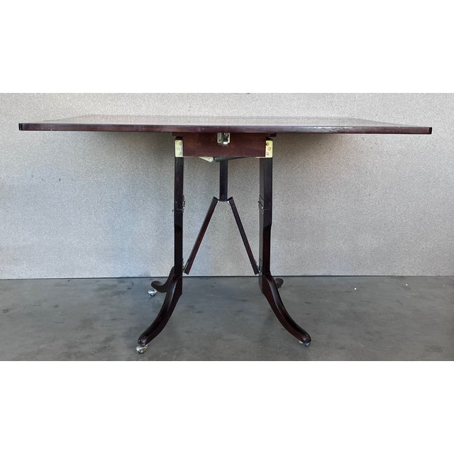 Wood Mid Century Modern Convertible Liftable Coffee Dining Table For Sale - Image 7 of 13