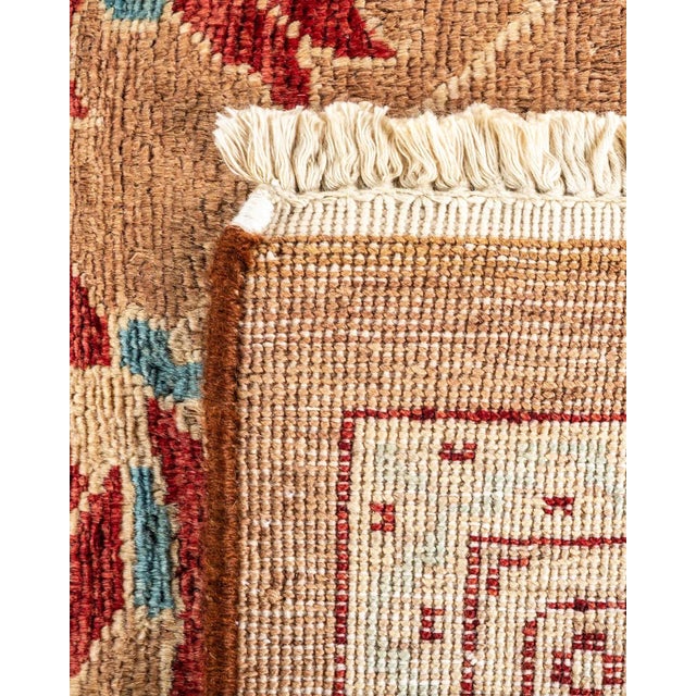 2000 - 2009 Eclectic Hand Knotted Area Rug, Yellow - 9' 0" x 11' 10" For Sale - Image 5 of 9