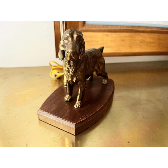 Wood 1960s Retriever Dog Desk Lamp For Sale - Image 7 of 17