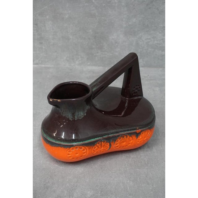 1970s Vintage Ceramic in Brown and Orange, 1970s For Sale - Image 5 of 5