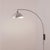 Nova Luna Bella Wall Arc Lamp - Black Nickel, Satin/White Shade, Dimmable For Sale - Image 4 of 7