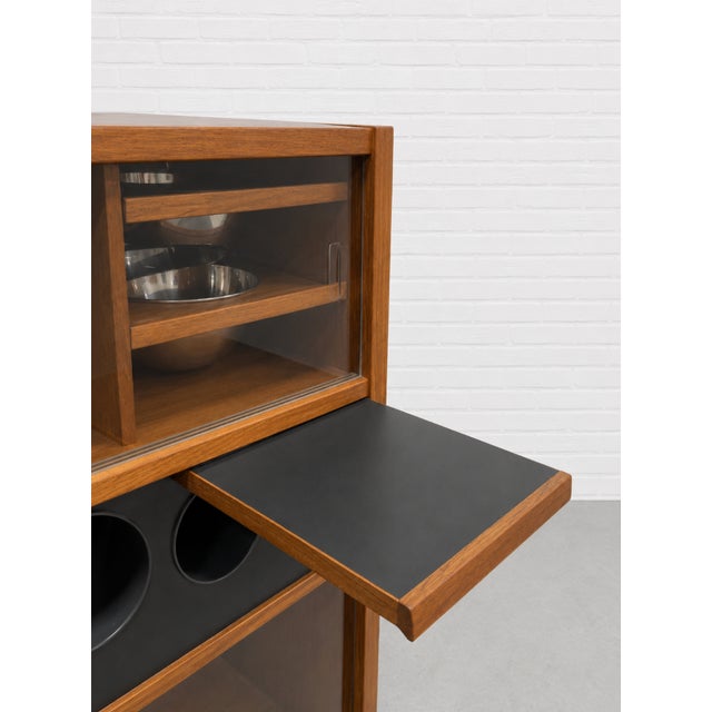 Mid Century Modern Danish Teak Dry Bar Cabinet by Poul Heltborg, C. 1960’s For Sale In New York - Image 6 of 15