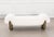 Brad Modern White Bouclé Bench with Sculptural Curves and Cast Iron Base For Sale - Image 4 of 5