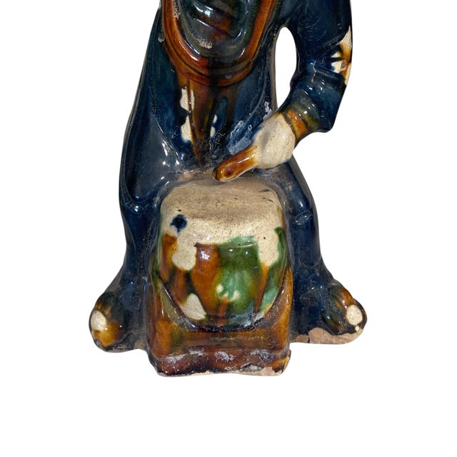 Vintage Chinese Ancient Tang Dynasty Style Court Female Musician Figure 10" H For Sale - Image 4 of 8