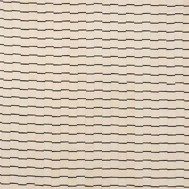 Contemporary Sample - Schumacher X David Kaihoi Lines Fabric in Black For Sale - Image 3 of 3