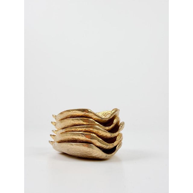 Vintage Brass Metal Flower Ashtray in the style of Gucci with Removable Petals, 1970s For Sale - Image 13 of 17