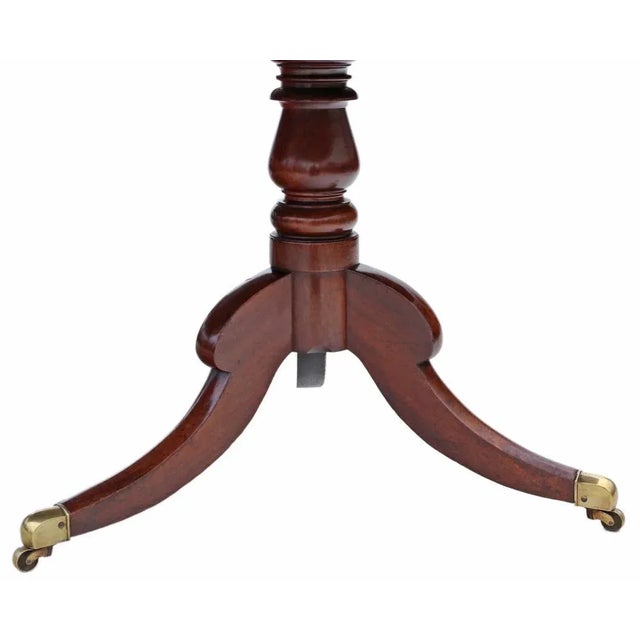 Brown Early 19th Century Mahogany Extending Twin Pedestal Dining Table For Sale - Image 8 of 11
