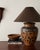 Late 20th-Century Geometric Relief Earthenware Table Lamp For Sale In Los Angeles - Image 6 of 11