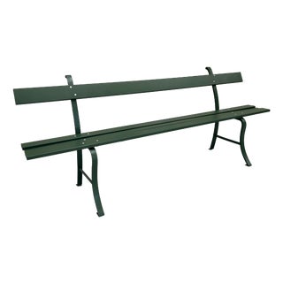 Forest Green Garden Bench, 1950s For Sale