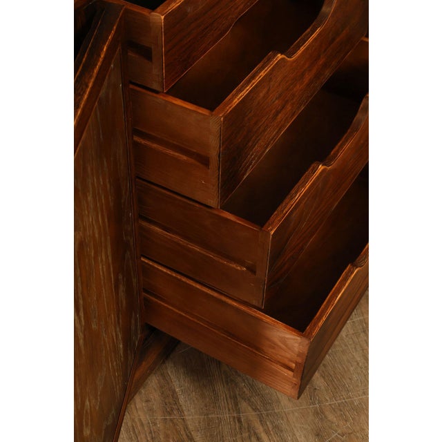 Wood Jamestown Lounge Co. Colonnade Collection Vintage Sculpted Oak Long Credenza For Sale - Image 7 of 18