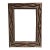 Antique Tramp Art Carved Wood Frame With Layered Geometric Design For Sale