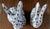 Herend Vintage MCM Herend Style Andrea Sadek Blue & White Fishnet Porcelain Bunny Rabbit Figurines -Set of 2 For Sale - Image 4 of 6