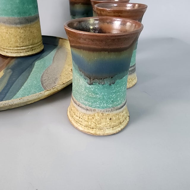 Jim Ulmer Stoneware Drink Serving Set For Sale In Miami - Image 6 of 12