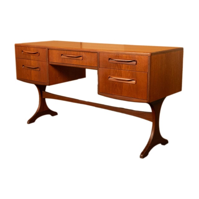 Original Mid Century Modern Danish Style Teak G Plan Furniture "Fresco" Desk Vanity by v. B. Wilkins, 1966 For Sale - Image 10 of 16