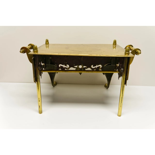 Victorian 19th Century Victorian Brass Fireplace Footman For Sale - Image 3 of 10