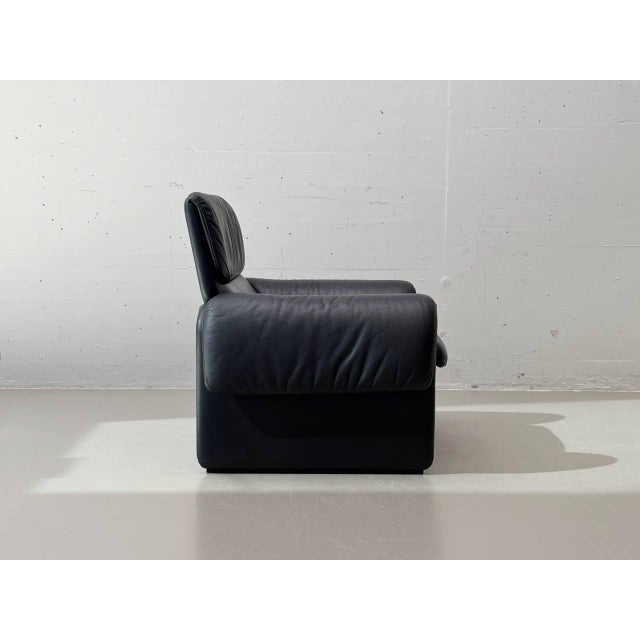 DS-2011 Black Leather Lounge Chair from De Sede, Switzerland, 1980s For Sale - Image 12 of 18