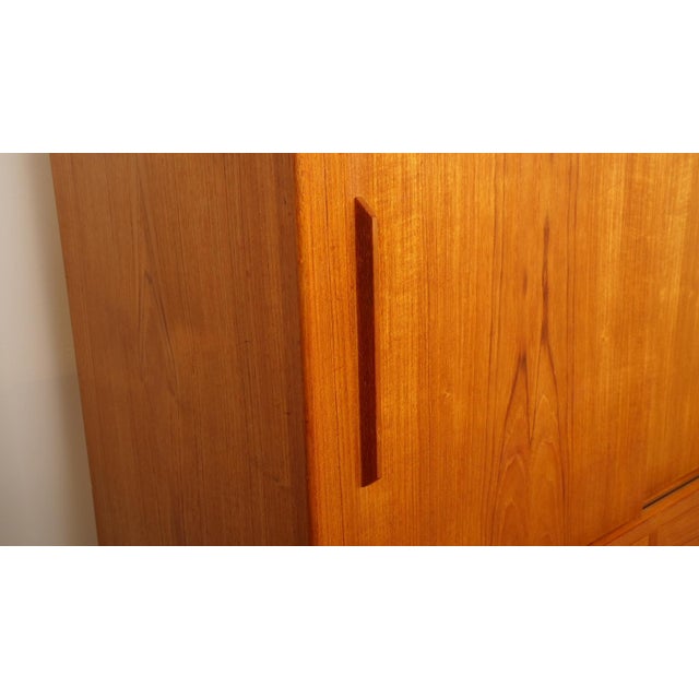 Vintage Danish Highboard in Teak with Light Inside For Sale - Image 17 of 18